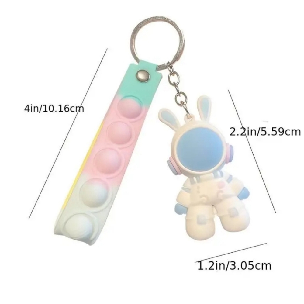Spaceman Pop Bubble Keychain - Picture 6 of 13